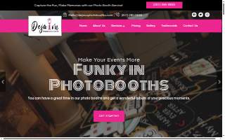 Dejavu Photo Booths website