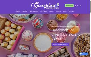 Guerriero Gelato & Cakes website