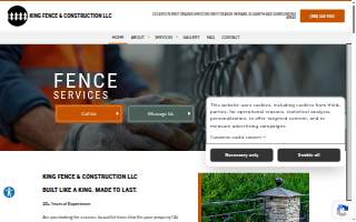 King Fence & Construction LLC of West Orange website