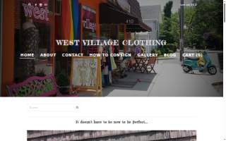 West Village Clothing website