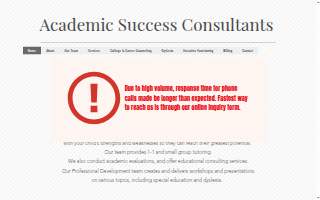 Academic Success Consultants-Westfield website