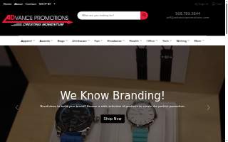 Advance Promotions website