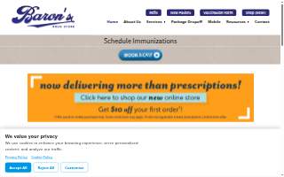 Barons Drug Store website