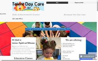 Talent Day Care website