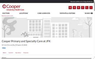 Cooper Internal Medicine and Specialty Care at JFK website