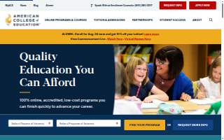 Ace Prep Tutoring website