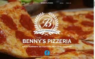 Bennys Pizza website
