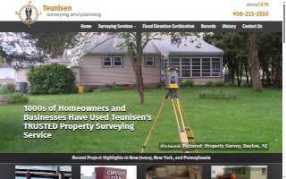 Teunisen Surveying and Planning of Westfield website
