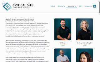 Critical Site Construction website
