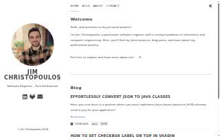 Jim Christopoulos website
