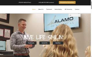 Alamo Orthodontics website