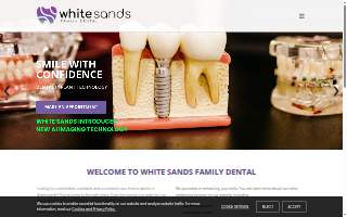 White Sands Family Dental website