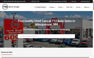 712 Auto Sales website