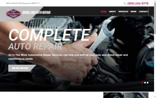 All In The Wrist Auto and Diesel Repair website