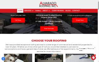 Alvarado Roofing, Inc. website