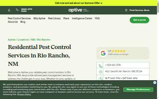 Aptive Pest Control of Albuquerque website
