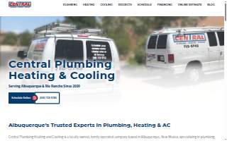 Central Plumbing Heating & Cooling website