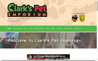 Clark's Pet Emporium website