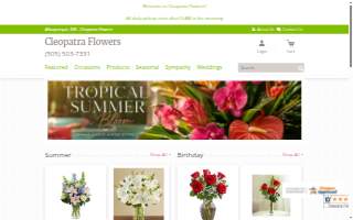 Cleopatra Flowers website