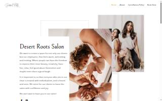 Desert Roots Salon website