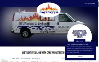 DJ’s Plumbing & Mechanical LLC website