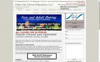 Duke City Driver Education, LLC website