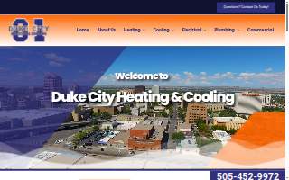 Duke City Heating & Cooling website