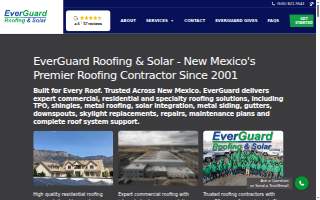EverGuard Roofing website