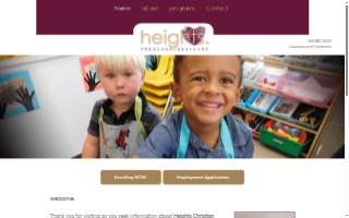 Heights Christian Day Care website