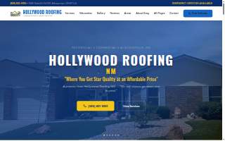 Hollywood Roofing NM website