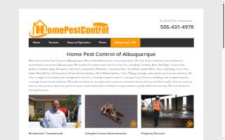 Home Pest Control of Albuquerque website