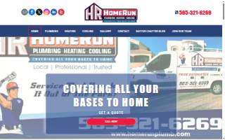Homerun Plumbing Heating and Cooling website