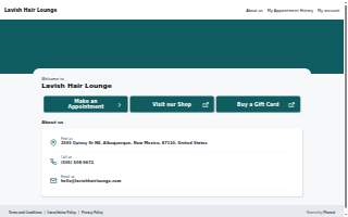 Lavish Hair Lounge website