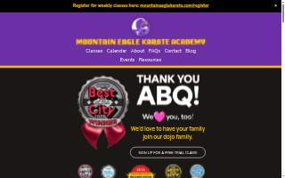 Mountain Eagle Karate Academy website