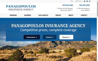 Panagopoulos Insurance Agency website