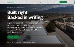 Paramount Roofing website