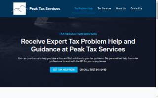 Peak Tax Services website