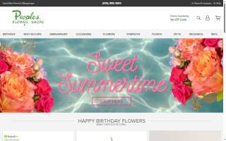 Peoples Flower Shops Far North Location website
