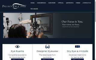 Precision Eye Center website