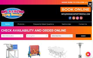 Rio Rancho Party Rentals website