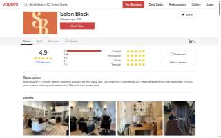 Salon Black website