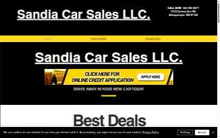 Sandia Car Sales LLC website
