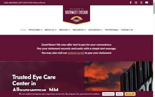 Southwest Eyecare of Albuquerque website