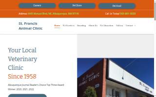 St. Francis Animal Clinic website
