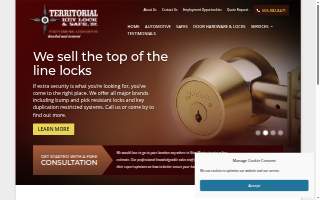 Territorial Key Lock & Safe website