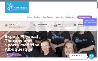 Think Back Physical Therapy website