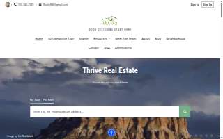Thrive Real Estate website