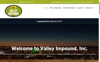 Valley Impound, Inc. of Albuquerque website