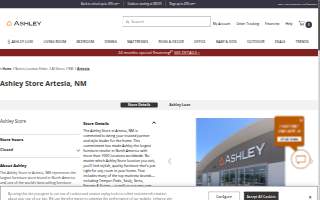 Ashley Store of Artesia website