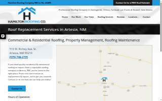 Hamilton Roofing Company website